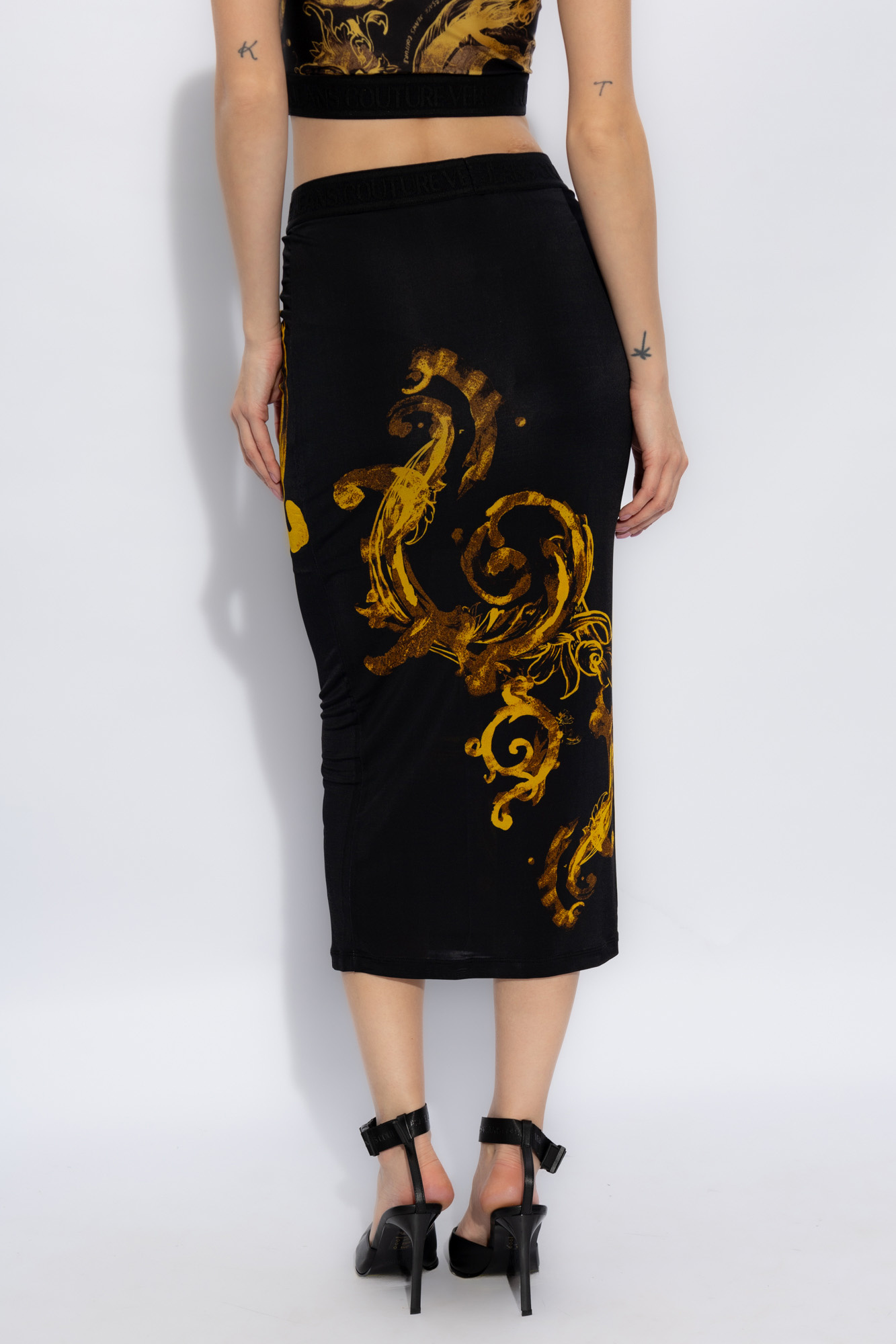 スカート VERSACE SS25 Printed crepe skirt (10198001A14317 5Y470) VJC75HAE8A6-JS201-899FW23(2).jpg